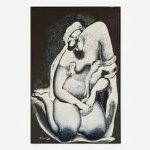 Alexander Archipenko, White, 1940, gouache on board