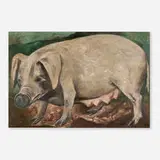 Bror Julius Olsson Nordfeldt, Sow, 1942, oil on panel