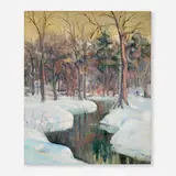Walter Emerson Baum, A Brook in the Woods, 1935, oil on canvas board