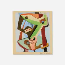 Louis K. Stone, One Man Band, gouache and watercolor on paper