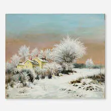 Clarence Carter, Landscape Winter, 1947, oil on canvas