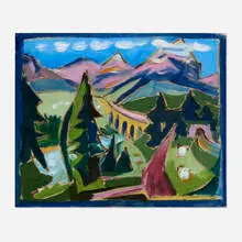 Werner Drewes, Untitled, 1954, oil on paper