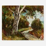 William Lester Stevens, Birch Late Afternoon, acrylic on board