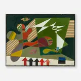 Werner Drewes, Untitled, 1941-42, gouache on paper board
