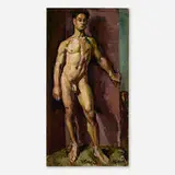 Duncan Grant, Male Nude, oil on canvas