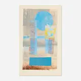 Werner Drewes, Winter Solstice, 1985, crayon and collage on paper