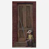 Robert Vickrey, The Doorway, oil on canvas