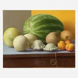 Amy Weiskopf, Still Life with Watermelon and Squash, 2000, oil on linen