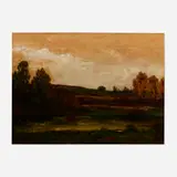 Homer Dodge Martin, Sunset, 1867, oil on board