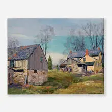 Alfred Nunamaker, Stockton, New Jersey, oil on canvas board