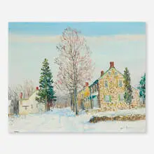 Walter Emerson Baum, Road to Sigmund, oil on board