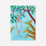 Henri Maik, Lent le singes, 1974, oil on canvas