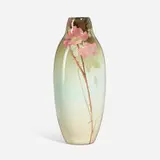 Eocean vase with wild roses by Levi J. Burgess for Weller Pottery, sold Jun 2023