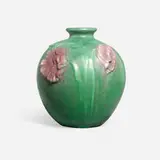 attribution Weller Pottery, Matt Ware (Fru-Russet) vase with poppies, c. 1905, glazed earthenware