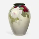 Sarah McLaughlin for Weller Pottery, Large Eocean Rose vase with roses
