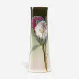 Claude Leffler for Weller Pottery, Tall Eocean vase with flowers