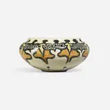 Men Playing Drums vase by James "Jim" Anderson and Christopher Inglis Stebly for Shearwater Pottery, sold Jun 2023