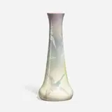 John Dee Wareham for Rookwood Pottery, Iris Glaze vase with hummingbirds