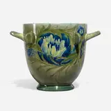 Moorcroft Pottery, Florian Ware jardiniere with tulips