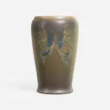 Ombroso vase with butterflies by Charles S. Todd for Rookwood Pottery, sold Jun 2023