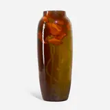 Large Standard Glaze vase with Art Nouveau-style poppies by Amelia B. Sprague for Rookwood Pottery, sold Jun 2023