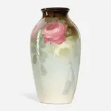 Sarah McLaughlin for Weller Pottery, Large Eocean vase with roses