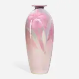 Tall Eocean vase with orchids by Hester Pillsbury for Weller Pottery, sold Jun 2023