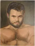Rickie du Burke, Untitled, Portrait, 2019, [LGBTQ+ INTEREST] Acrylic on board