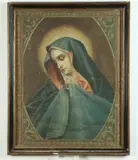 Our Lady of Sorrows by Italian School, Mixed media on cloth, sold Dec 2022