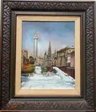 H Ireton, Washington Monument at Baltimore's historic Mount Vernon neighborhood, 1987, Oil on canvas