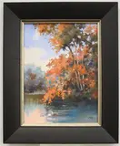 Fall Landscape by American School, Oil on board, sold Dec 2022