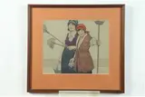 Edgar Scudder Hamilton, Cleaning Crew, Watercolor and gouache on paper