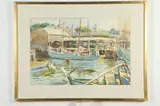 Rutledge Bate, Marina in Gloucester, Watercolor
