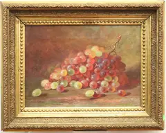 M.C. Miles, Still Life of Grapes, Oil on canvas