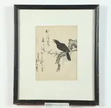 Japanese School, Crow Perched on Branch