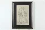 Continental School, Religious Man, RELIGIOUS MAN, charcoal heightened with white chalk