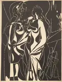 Helene chez Archimede by Pablo Picasso, 1931, Wood engraving on wove pager executed by Georges Aubert (French, 1886-1961) after the Picasso drawing for Vollard's edit, offered Feb 2023