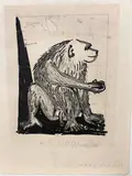 Pablo Picasso, Le Singe (The Monkey), circa 1942, Created between 1941-1942, it is a limited edition drypoint etching and aquatint