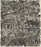 Robert Gibbings, Animals Led Into Arc, 1928, Wood engraving as included in "Lamia