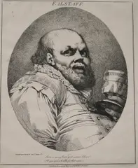 John Hamilton Mortimer, Falstaff, 1776, From Mortimer's "Twelve Characters from Shakespeare," etching on wove paper
