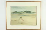 William Russell Flint, Anne-Marie by the Loire, 1954, Plate signed and pencil signed lower right hand corner