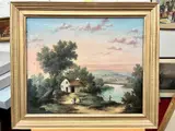 English Countryside by English School, Oil on canvas, offered Feb 2023