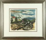 Maurice de Vlaminck, Remorqueurs (Canal Boats), 1963, Limited edition lithograph on wove paper numbered 237