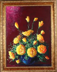 Antonio Prats Ventós, Floral Still Life, Acrylic on board