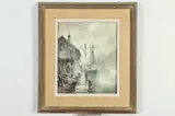 John Cuthbert Hare, Gloucester Dockside Scene, Engraving on paper
