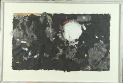 Gladys Hack Goldstein, White Moon, Mixed media on paper