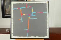 Brother Mel Meyer, Colorful Lines, 1991, Mixed media on paper