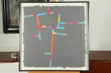 Brother Mel Meyer, Colorful Lines, 1991, Mixed media on paper