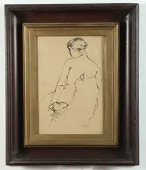 David Moore Hysell, Portrait, 1957, Ink on paper