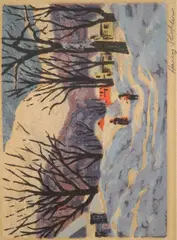 Harry Shokler, Vermont Winter, circa 1946, Pencil signed lower right corner